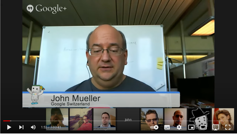 Hangout in cui John Mueller parla della Sitemap